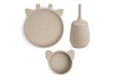 Babyutstyr - Nuuroo Dian silicone tableware 3-pack - Cobblestone - NU447CS