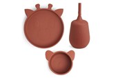 Babyutstyr - Nuuroo Dian silicone tableware 3-pack - Mahogany - NU447M