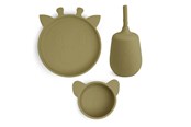 Babyutstyr - Nuuroo Dian silicone tableware 3-pack - Olive Green - NU447OG