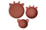 Babyutstyr - Nuuroo Benni silicone tableware 3-pack - Mahogany - NU448M