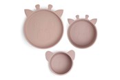 Babyutstyr - Nuuroo Benni silicone tableware 3-pack - Woodrose - NU448WR