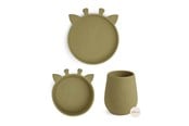 Babyutstyr - Nuuroo Bo silicone tableware 3-pack  - Olive Green - NU449OG