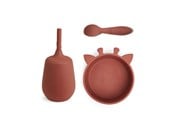 Babyutstyr - Nuuroo Blue silicone tableware 3-pack  - Mahogany - NU450M