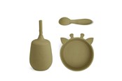 Babyutstyr - Nuuroo Blue silicone tableware 3-pack  - Olive Green - NU450OG