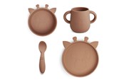 Babyutstyr - Nuuroo Lykke silicone tableware 4-pack  - Chocolate Malt - NU477