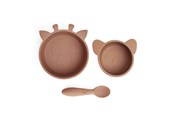 Babyutstyr - Nuuroo Eddy silicone tableware 3-pack - Chocolate Malt - NU486