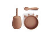 Babyutstyr - Nuuroo Blue silicone tableware 3-pack  - Chocolate Malt - NU492