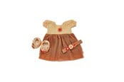 Dukker, Bamser & Utstyr - Smallstuff Doll Clothing Party Dress with Shoes & Hairband - 40010-42