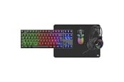 Tastatur - XCROW 4-IN-1 GEARPACK - Gamingtastatur - Nordisk - Svart - 369730