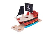 Treleker - Bigjigs Wooden Rails - Pirate Ship - BJT258