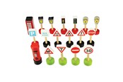 Treleker - Bigjigs Wooden Traffic Signs 18pcs. - BJT061