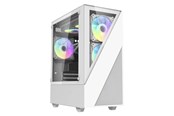 Kabinett - Darkflash Aigo E330M computer case + 4 argb fans (white) - Kabinett - Miditower - Hvit - E330M White