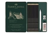 Skrive- & Tegneverktøy - Faber Castell Pitt Graphite Matt Set - Tin 11 pcs - 115220