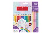 Skrive- & Tegneverktøy - Faber Castell Colour Grip - colour pencil pack of 24 with unicorn sticker - 201543