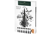 Skrive- & Tegneverktøy - Faber Castell Pitt Artist Pen India ink and Sketchbook Set - 267102