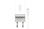 Mobil - Adaptere og ladere - Foneng Charger 1x USB K210 + USB Lightning cable - K210 iPhone