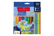 Skrive- & Tegneverktøy - Faber Castell Colour Grip - colour pencil pack of 24 with dinosaur sticker - 201546