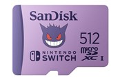 Minnekort - SanDisk Nintendo Switch Pokémon Gengar MicroSD - 100MB/s - 512GB - SDSQXAO-512G-GN6ZK