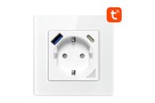 Smarthus - Avatto Smart WiFi Wall Socket N-WOT10-USB-W TUYA USB USB-C (white) - N-WOT10-USB-W