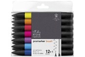 Skrive- & Tegneverktøy - Winsor & Newton Promarker Brush Vibrant (12+1 pcs) - 837445