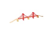 Treleker - Bigjigs Wooden Rails - Double Suspension Bridge 7 pieces. - BJT136