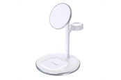 Mobil - Adaptere og ladere - Choetech Wireless charger  with stand 2in1 (white) - T585-F