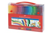 Skrive- & Tegneverktøy - Faber Castell Connector felt tip pen set Carrying case (60 pens + 12 clips) - 155560