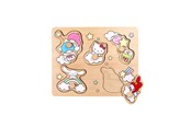 Puslespill - Hello Kitty wooden puzzle with knob - 18162