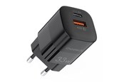 Mobil - Adaptere og ladere - Choetech Wall charger PD5006 30W A+C dual port (black) - PD5006-EU-BK