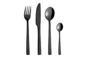 Kjøkkenredskaper - RAW - Cutlery set Stainless Steel Dishwasher safe - Black - 48 pcs - 15505