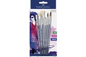 Hobbyartikler - Faber Castell Brush Set (3x flat + 3x round) - 282891