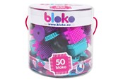 Byggesett - Boti Bloko Nopper Building Blocks Pink 50 pcs. - 39109