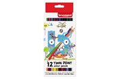 Skrive- & Tegneverktøy - Bruynzeel Kids Twin Point Colored Pencils 12 pcs. - 60112001