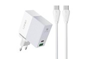 Mobil - Adaptere og ladere - LDNIO A2620C USB USB-C 65W mains charger + USB-C - USB-C cable - A2620C type C to typ