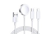 Mobil - Adaptere og ladere - Joyroom Apple Watch Magnetic Charger S-IW008 Lightning + USB-C 5V 1.2m (White) - S-IW008