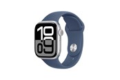 Smartklokke, Smartwatch & Sportsklokke - Apple Watch Series 10 GPS 42mm - Silver Aluminium Case with Denim Sport Band - M/L - MWWC3QN/A