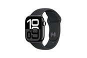 Smartklokke, Smartwatch & Sportsklokke - Apple Watch Series 10 GPS 42mm - Jet Black Aluminium Case with Black Sport Band - M/L - MWWF3QN/A