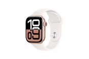 Smartklokke, Smartwatch & Sportsklokke - Apple Watch Series 10 GPS 42mm - Rose Gold Aluminium Case with Light Blush Sport Band - S/M - MWWH3QN/A