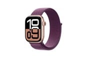 Smartklokke, Smartwatch & Sportsklokke - Apple Watch Series 10 GPS 42mm - Rose Gold Aluminium Case with Plum Sport Loop - MWWK3QN/A