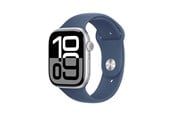 Smartklokke, Smartwatch & Sportsklokke - Apple Watch Series 10 GPS 46mm - Silver Aluminium Case with Denim Sport Band - S/M - MWWL3QN/A