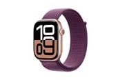 Smartklokke, Smartwatch & Sportsklokke - Apple Watch Series 10 GPS 46mm - Rose Gold Aluminium Case with Plum Sport Loop - MWWV3QN/A