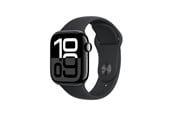 Smartklokke, Smartwatch & Sportsklokke - Apple Watch Series 10 GPS + Cellular 42mm - Jet Black Aluminium Case with Black Sport Band - S/M - MWX63QN/A