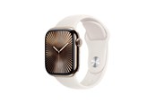 Smartklokke, Smartwatch & Sportsklokke - Apple Watch Series 10 GPS + Cellular 42mm - Gold Titanium Case with Starlight Sport Band - M/L - MX073QN/A