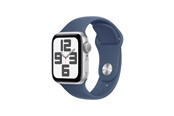 Smartklokke, Smartwatch & Sportsklokke - Apple Watch SE GPS 44mm - Silver Aluminium Case with Denim Sport Band - M/L - MXER3QN/A