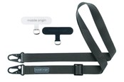 Mobil - Andre tilbehør - Mobile Origin Lanyard tape 25mm Black 84 - 165cm - LYT-UNI-BLK