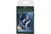 Skrive- & Tegneverktøy - Faber Castell Pitt Artist Pen Brush - The Blues (8 pcs) - 167173