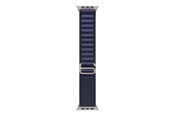 Smartklokke - Tilbehør - Apple 49mm Navy Alpine Loop - Large - Titanium Finish - MXN03ZM/A