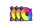 Kabinettvifte - Aigo Computer Fan set 3in1 AR12 ARGB 120x120 (black) - Kabinettvifte - 120mm - Svart - 24 dBA - AR12 3in1