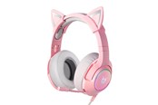 Hodetelefoner - ONIKUMA Gaming headphones K9 Pink - K9P RGB USB 7.1