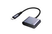 USB-hub - Joyroom 2-in-1 Audio adapter SY-L02 Lightning to Double Lightning (black) USB-hub - Svart - SY-L02